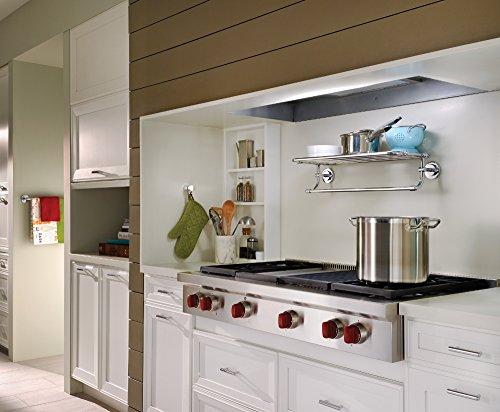 Moen Moen DN0794CH Iso 24-Inch Wide Bathroom Hotel-Style -Towel Shelf with -Towel Bar, Chrome