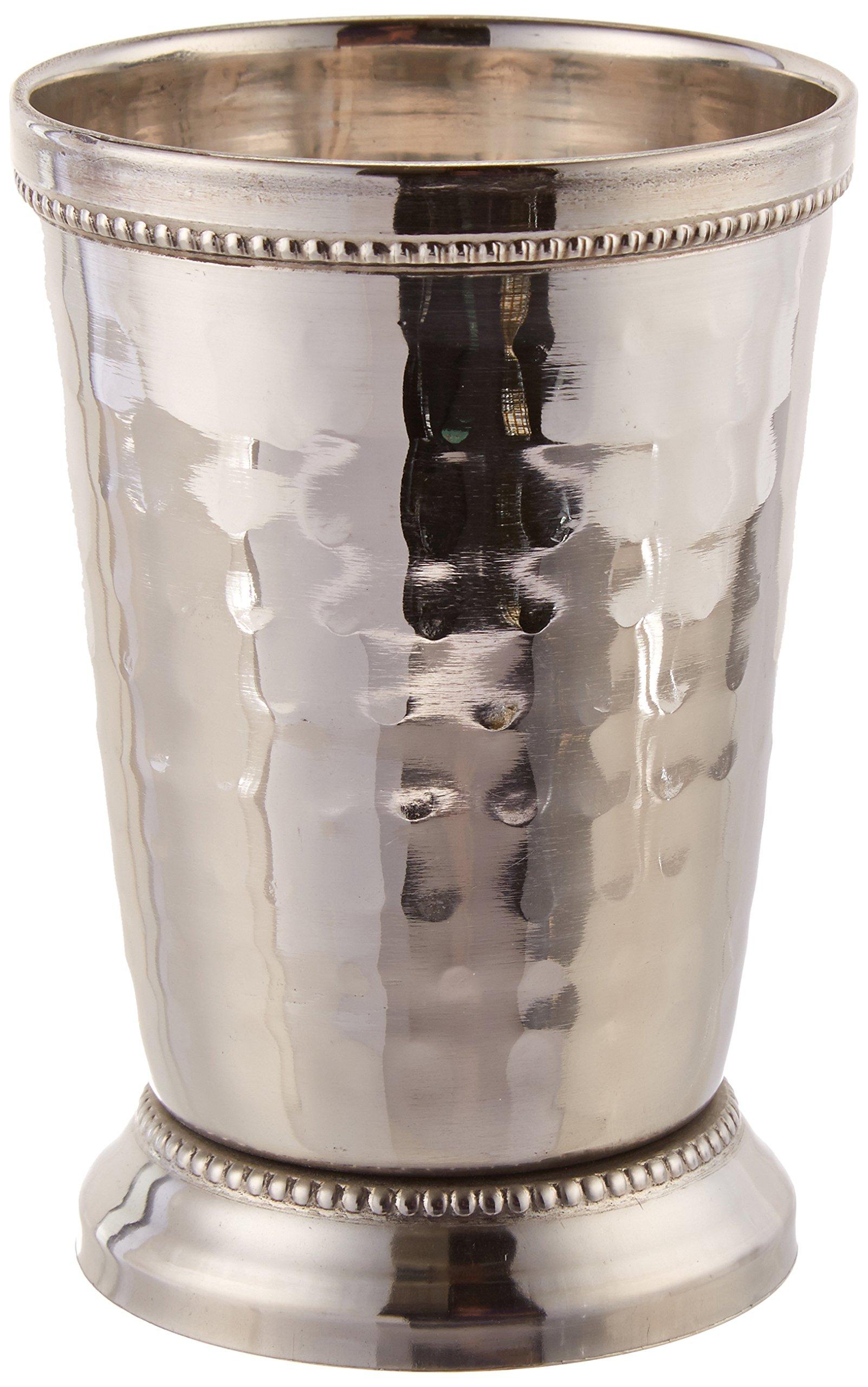 Elegance Elegance 12 oz Hammered Mint Julep Cup, Large, Silver