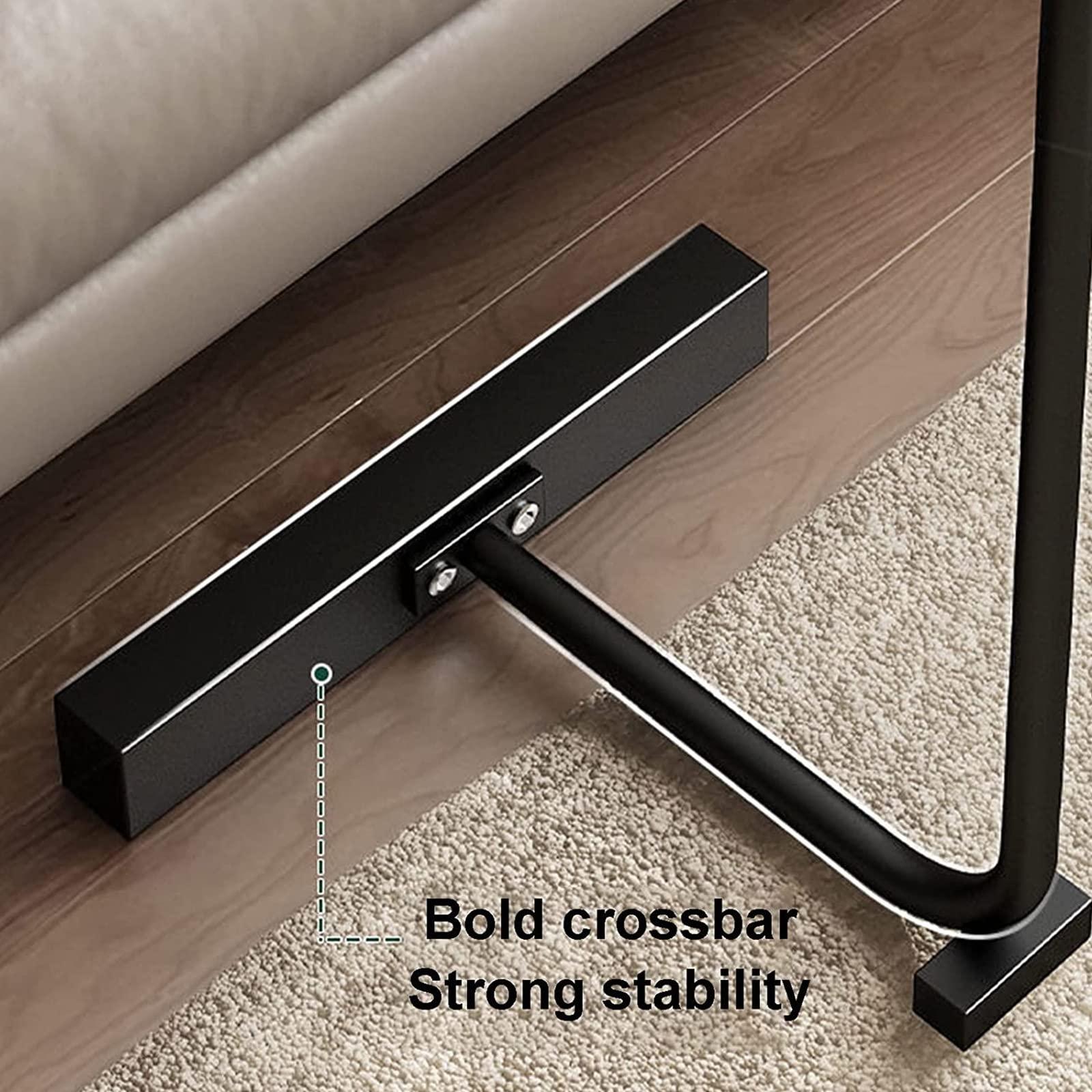 IDEAX Small Oval Coffee Table, Telephone Sofa Side Table Dining Table C Shaped End Tables Laptop Desk For Living Room, Bedroom, Balcony, And Office Other Small Spaces ( Color : Black-G , Size : 45*30*70cm )