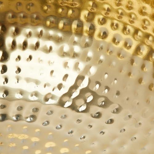 Creative Co-Op Creative Co-Op Round Hammered Metal Bowl, Gold Finish, 14\"