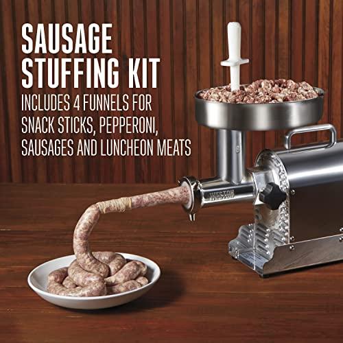 Weston Weston Pro Series Electric Meat Grinder, Commercial Grade, 560 Watts, .75 HP, 6lbs. Per Minute, Stainless Steel (10-0801-W)