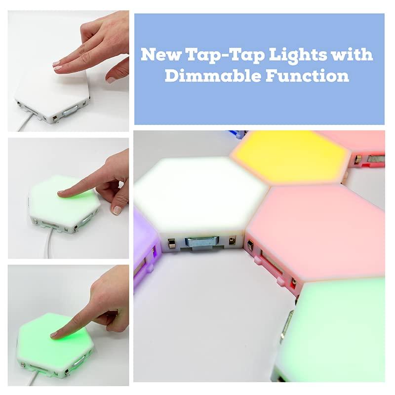 Bright Autism Bright Autism Tap-Tap Touch Sensory Lights Dimmable Room Lighting for Therapeutic & Educational Play. Visual & Tactile Soothing LED Stimulation. Perfect Addition to Your Child\'s Bedroom (10pcs)