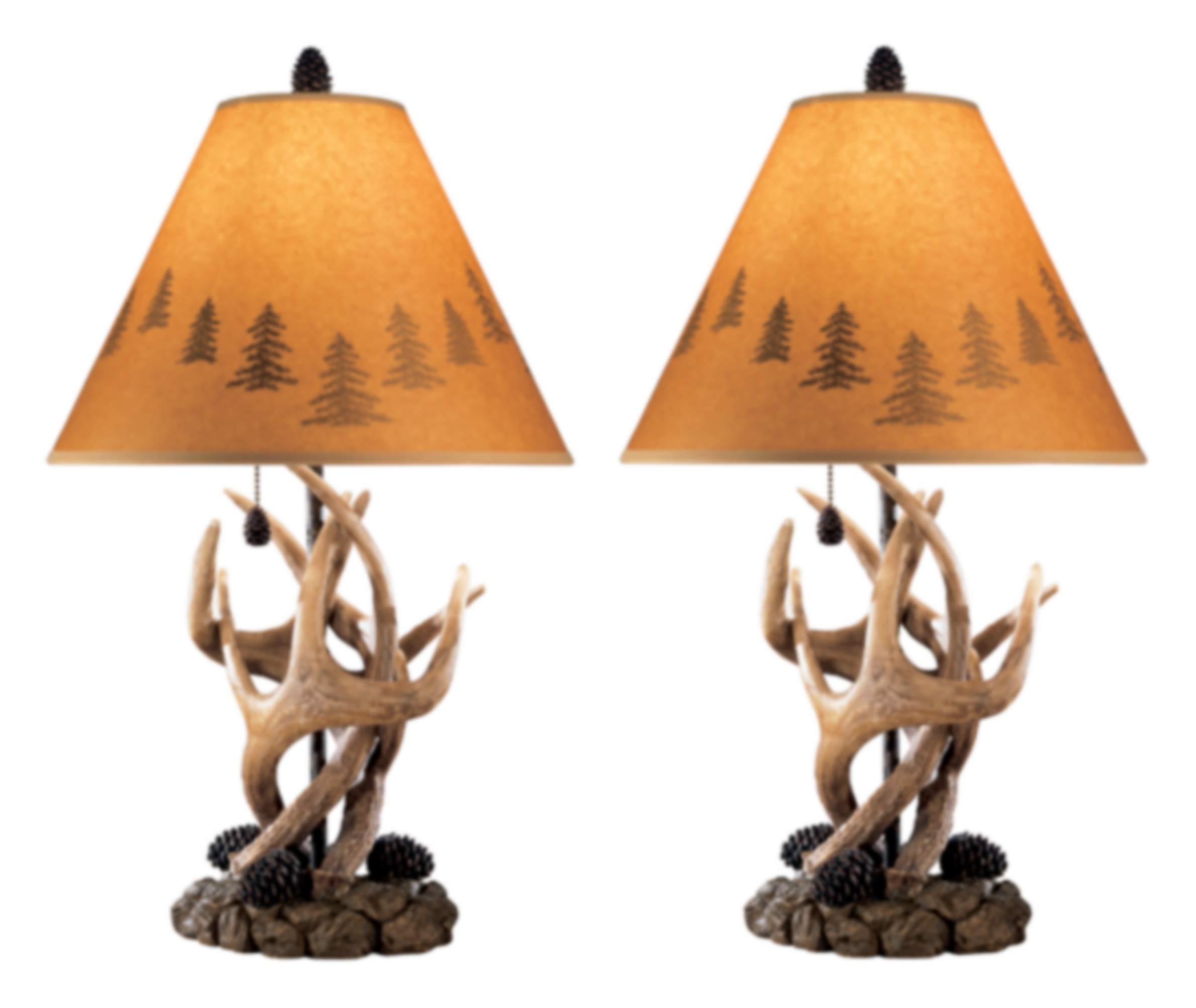 Signature Design by Ashley Signature Design by Ashley Derek Rustic Cabin Antler Lamp Set, 2 Count, Brown