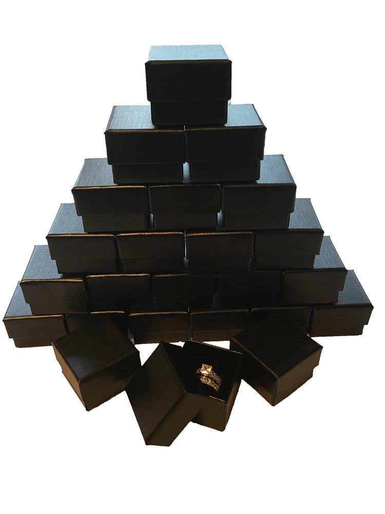 Marimor Jewelry Marimor Jewelry Black Ring Gift Box With Foam and Velvet Insert Wholesale Pack Of (24)