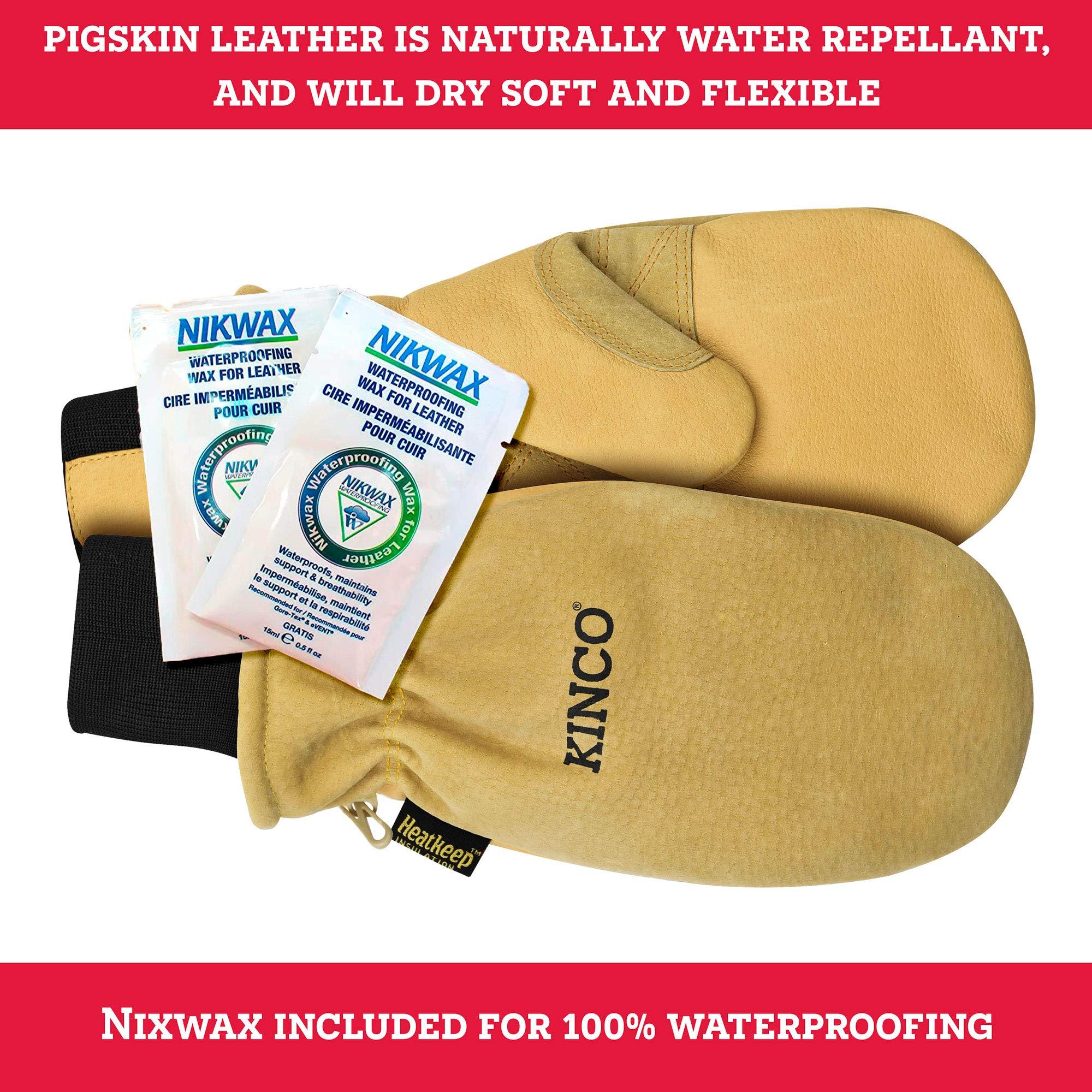 Kinco Kinco - Premium Leather Work and Ski Mitt with Nikwax Waterproof Wax, (901T)