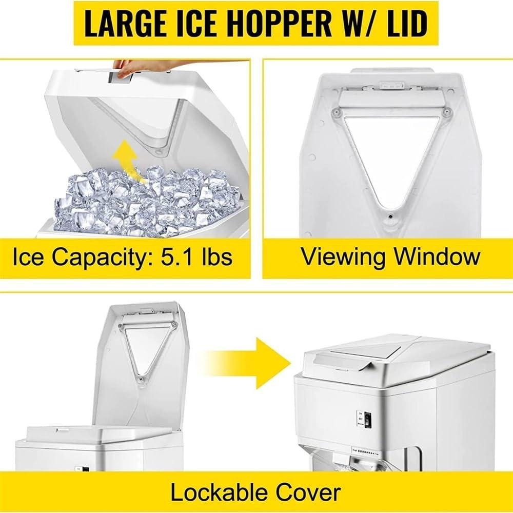 ZIJINGM ZIJINGM Electric Ice Shaver 265 LBS/H Commercial Snow Cone Maker 250W Ice Crusher Machine Shaved Ice Maker Machine Adjustable Fineness