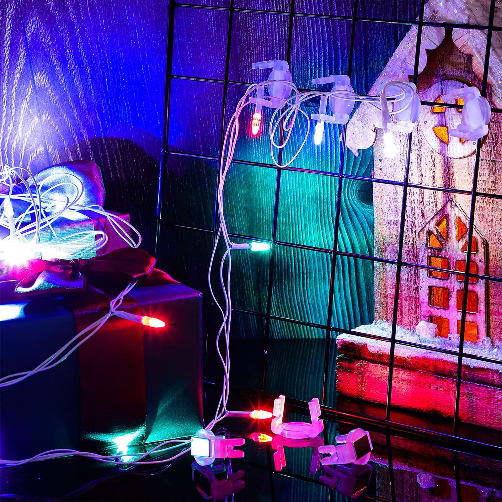 Hicarer Hicarer Magnet Clip Christmas Light Clips for C9 Holiday Lighting Sockets Outdoor Hang Hooks for Xmas Gutter Shingle Lights, White (100)