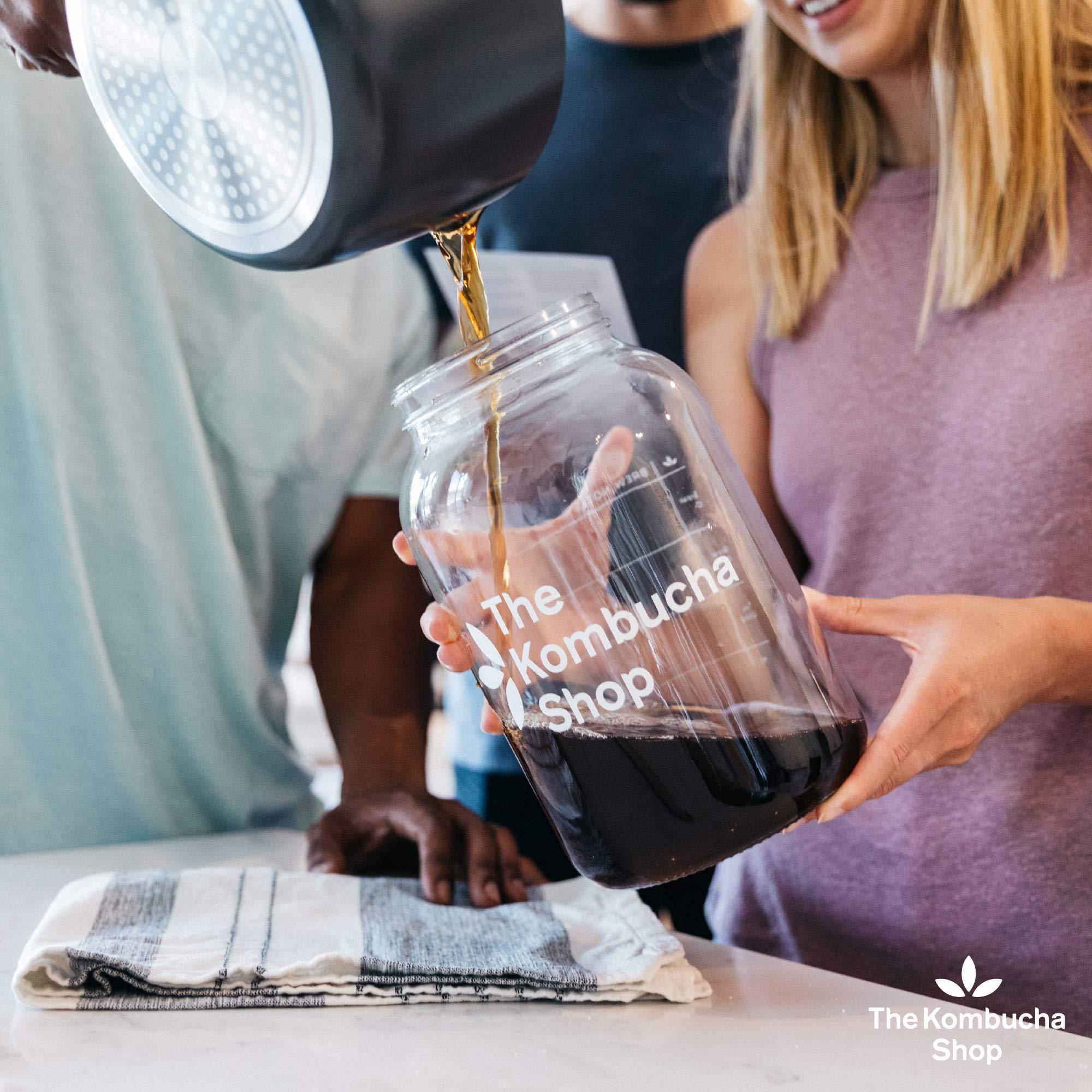 The Kombucha Shop The Kombucha Shop Organic Kombucha Starter Kit - 1 Gallon Brewing Kit Includes All The Essentials Required for Brewing Kombucha At Home