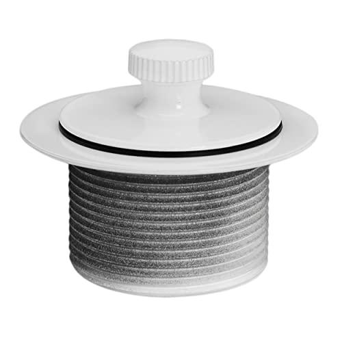 Westbrass Westbrass D331-50 1-1/2-Inch NPSM Coarse Thread Twist & Close Bath Drain, Powder Coat White