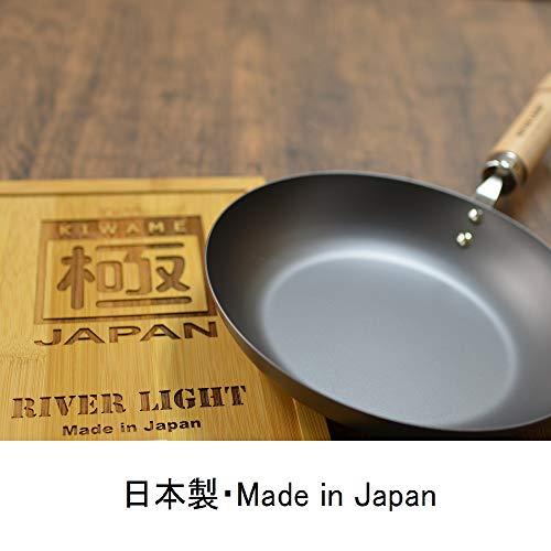 (Riverlight) River Light Iron Frying Pan, Extreme Japan, 11.8 inches (30 cm), Induction Compatible, Made in Japan, Wok