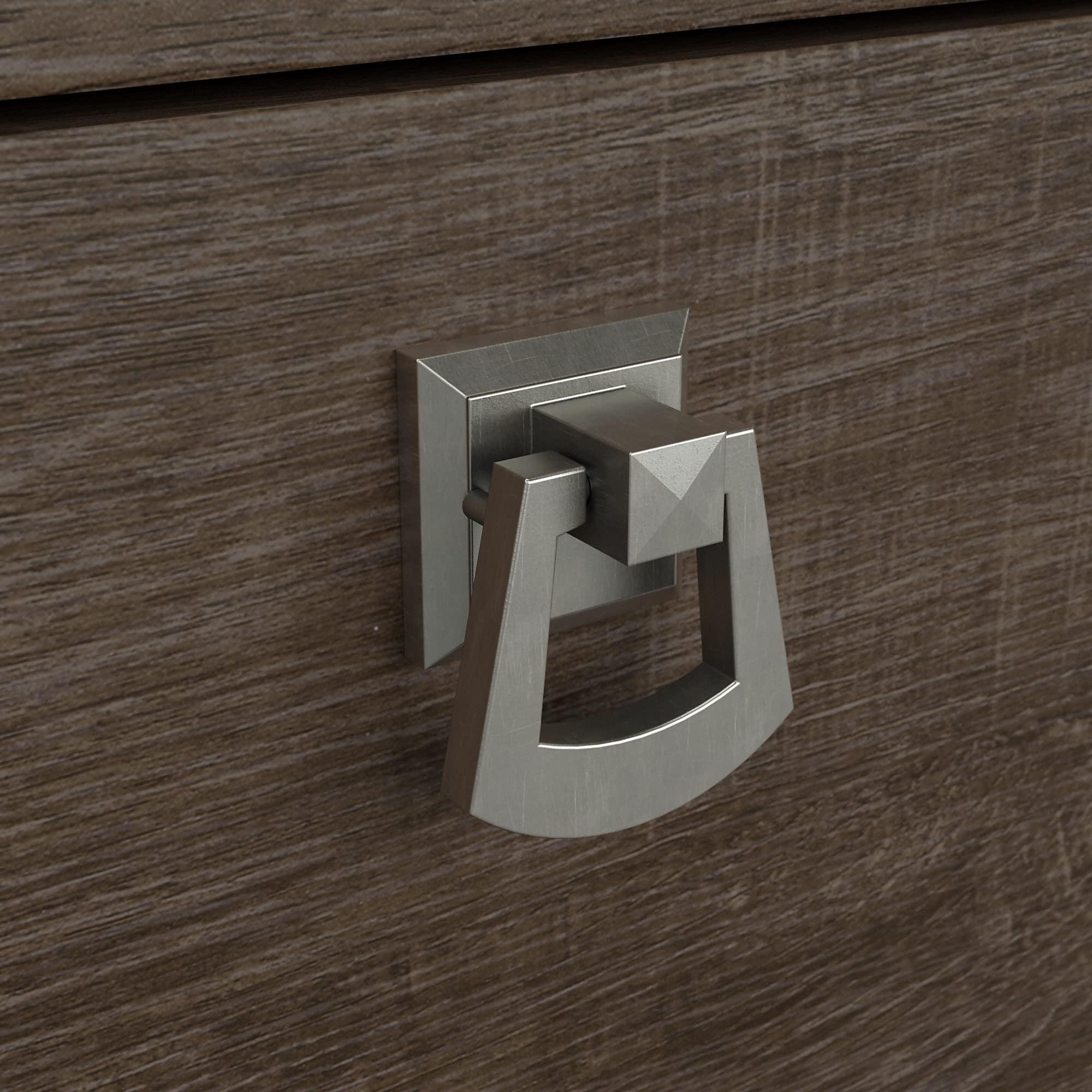 Bush Furniture Bush Furniture Salinas 60W L Shaped Desk with Mid Back Tufted Office Chair in Ash Brown