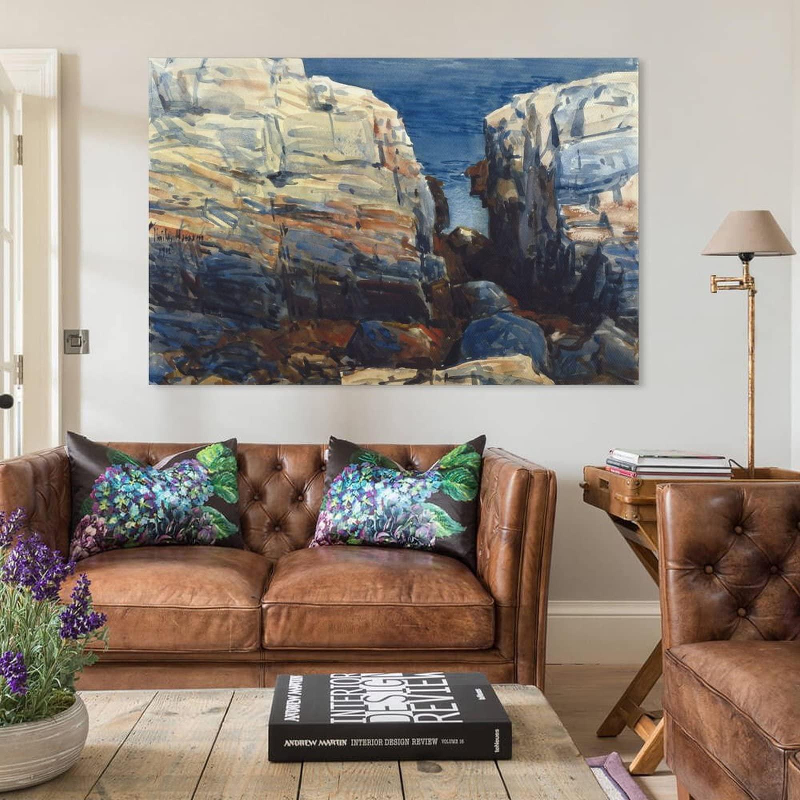 Niandu NIANDU Childe Hassam Poster of Impressionist Sea Landscape (4) Canvas Art Poster And Wall Art Picture Print Modern Family Bedroom Decor Posters 08x12inch(20x30cm)