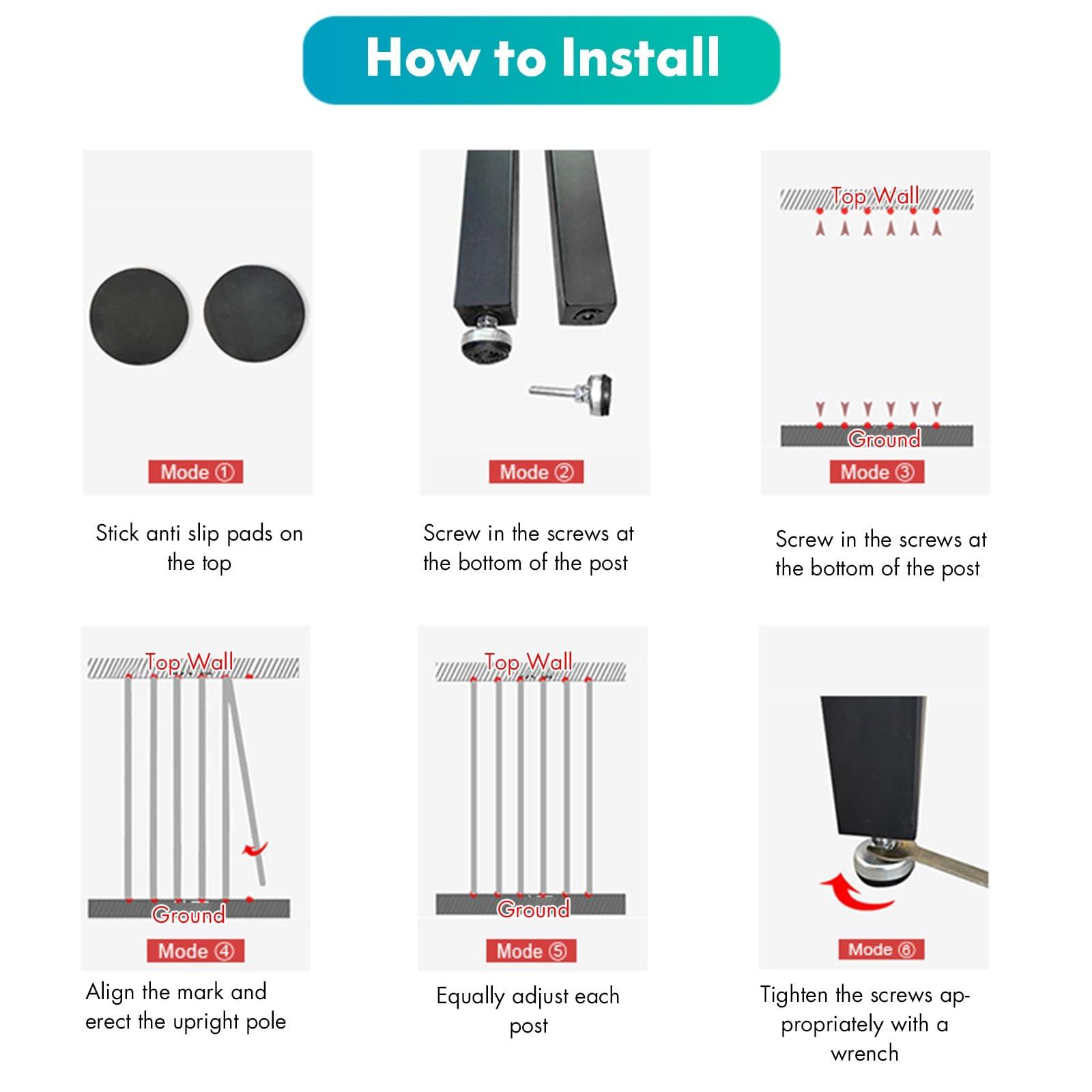 LZMZMQ Office Cubicle Roomdivider for Porch/Dining/Dormco, Extra Tall 8/7.5/7/ 6.5/6/ 5.5/5 Feet Privacy Dividers/Free Standing Divier Decor, Retractable Portable Garage Divider Wall (Color : 1 pcs,