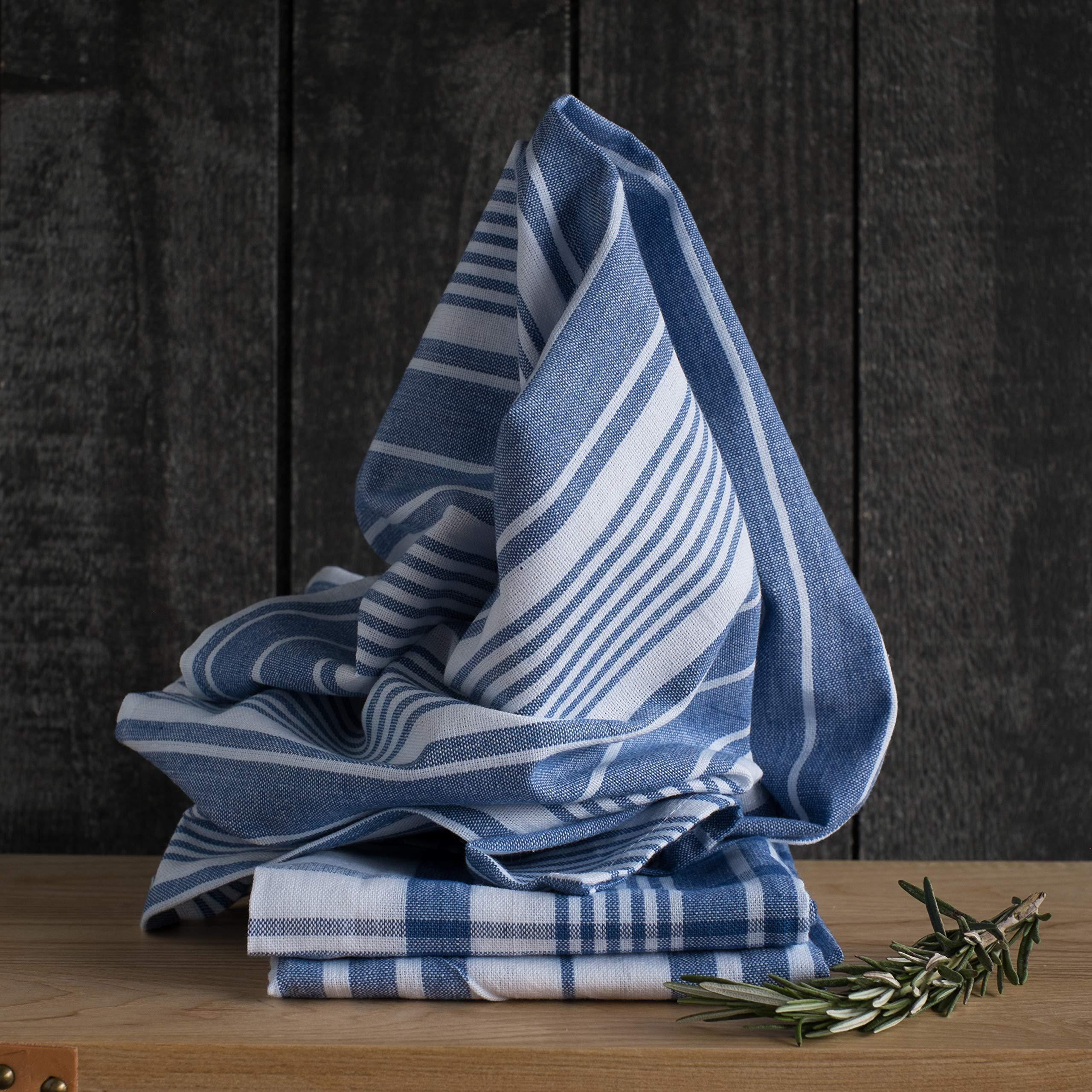 Now Designs Now Designs Jumbo Pure Kitchen Towel Set of 3, Royal Blue