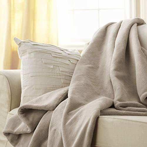 Sunbeam Sunbeam Velvet Plush Heated Throw Beige Cream