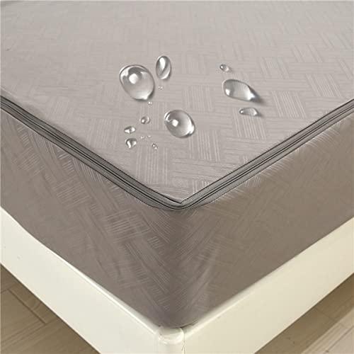 MHXY MHXY 2-in-1 Waterproof Mattress Protector Queen Size, Cooling Mattress Cover with Removable Top 3D Air Fabric to Ensure A Comfortable (Color : 3D Beige, Size : 120 * 200+25cm)