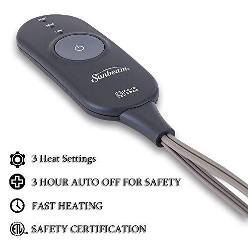 Sunbeam Sunbeam Heated Throw Blanket (Navy Plaid)