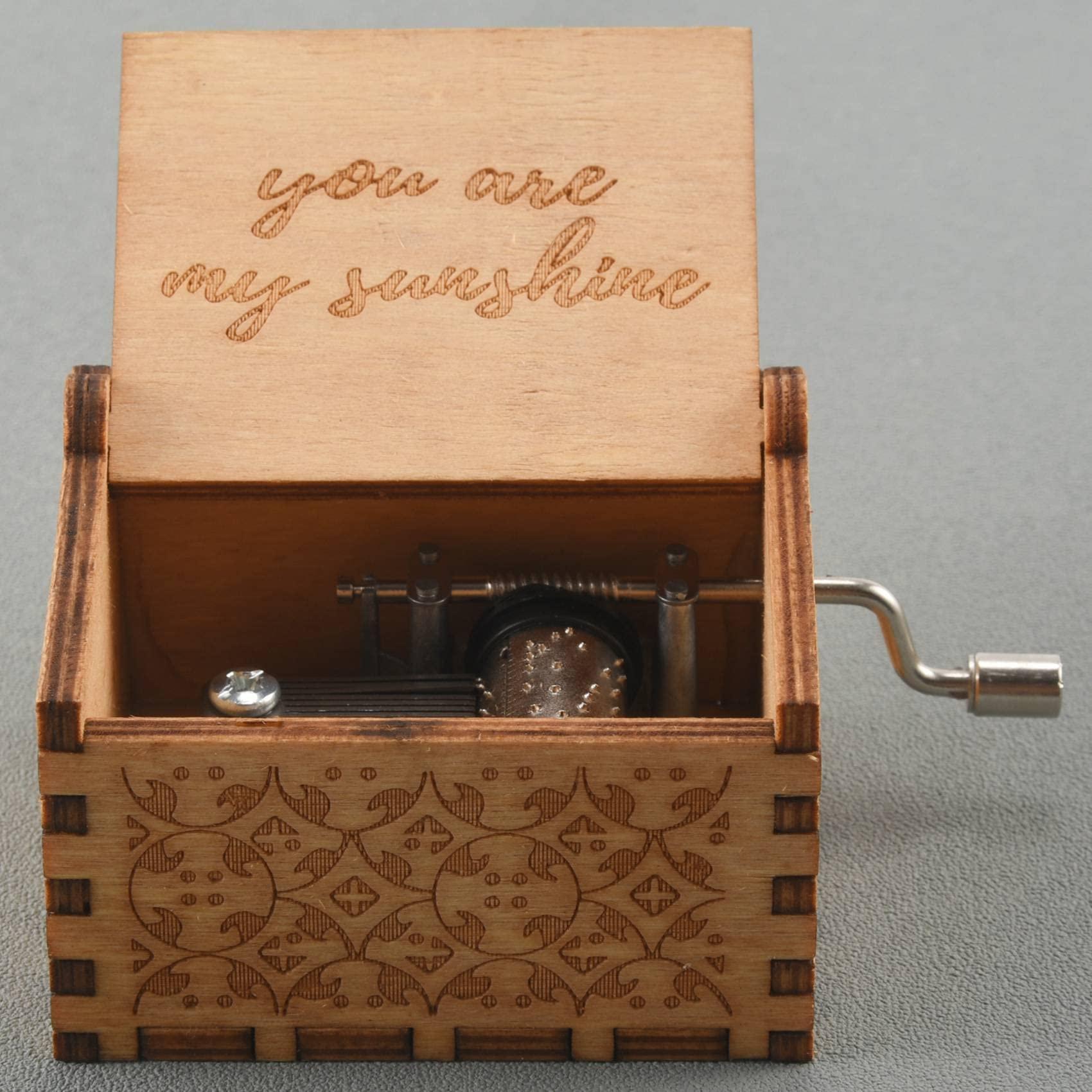 UYUME UYUME Music Box, Wood Music Boxes, Vintage Wooden Sunshine Musical Box Gifts for Birthday/Christmas/Valentine\'s Day