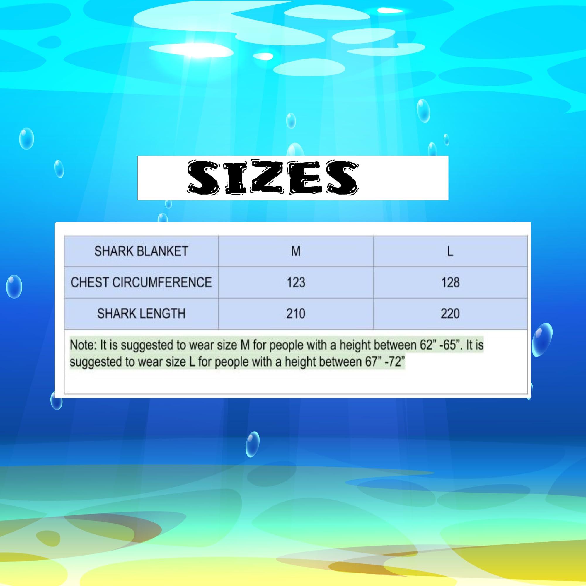 Generic Generic Mr_OP, shark blanket, shark wearable blanket, adult shark blanket wearable, shark blanket hoodie onesie. (BLUE, Medium)