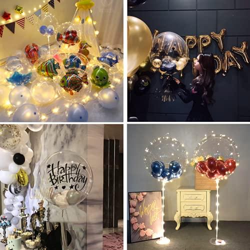 EFAY Clear Balloons for Stuffing, 15 Pack Wide Neck Pre Stretched Fillable BoBo Balloons for Stuffing EFAY