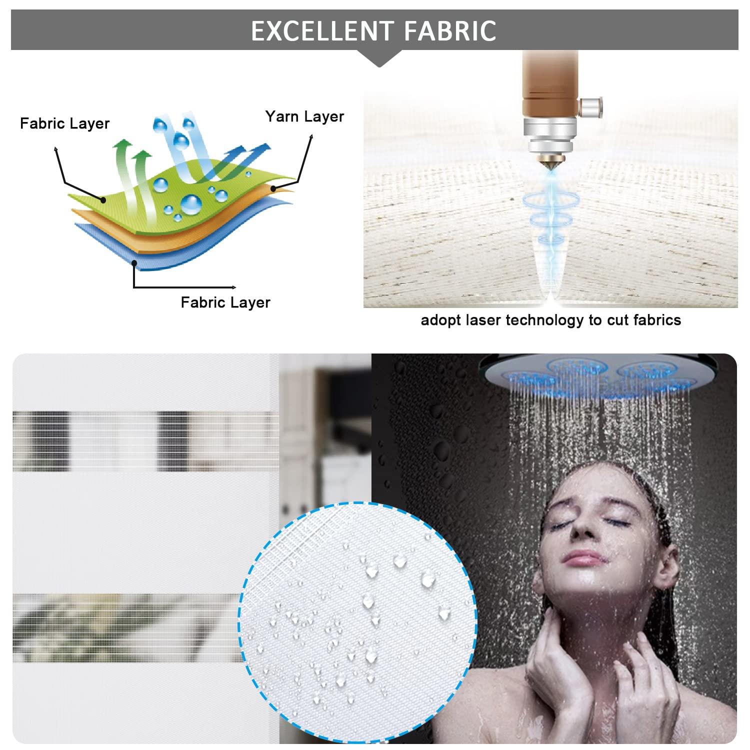 getopblinds Cordless Zebra Roller Blinds, Custom Size Dual Layer Sheer Pricacy Light Control Day and Night Roller Shades, Window Blinds and Shades for Room Darkening, Easy to Install,White, 30 1/2" W x 60" H