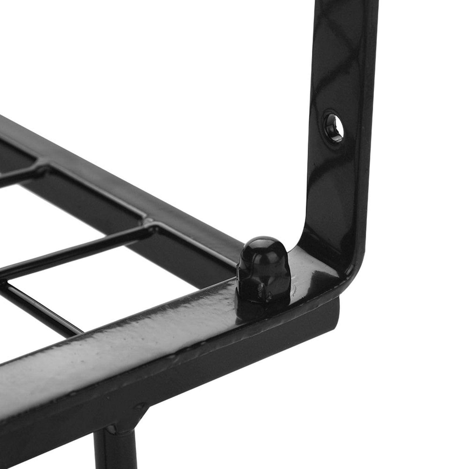 MOUMOUTEN MOUMOUTEN Metal Hanging Pan Pot Rack, Black Wall Mounted Portable with 10 Hook Holder Easy Installation Kitchen Storage Organizer for Kitchen (45CM)