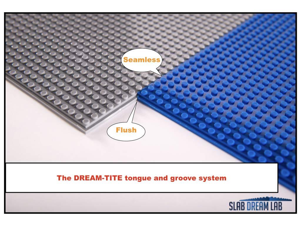 Slab Dream Lab Slab Dream Lab 12\"X12\" Slab Lite Baseplate for All Major Building Bricks and Blocks (Lunar Surface, Single)
