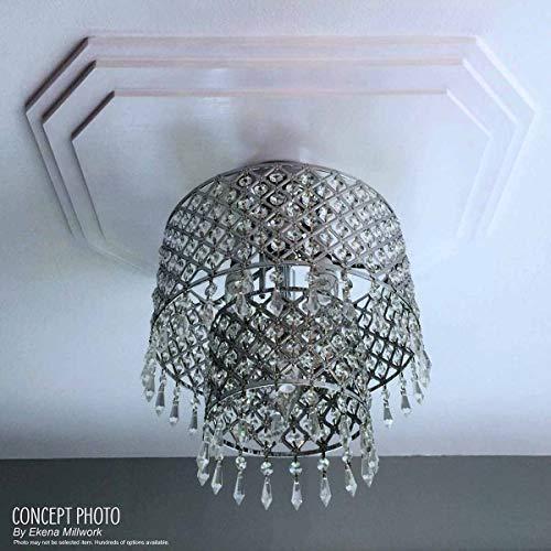 Ekena Millwork Ekena Millwork CM12CABLF Carlsbad Ceiling Medallion, 12 1/2\"OD x 1 1/2\"P (Fits Canopies up to 7 7/8\"), Hand-Painted Jet Black