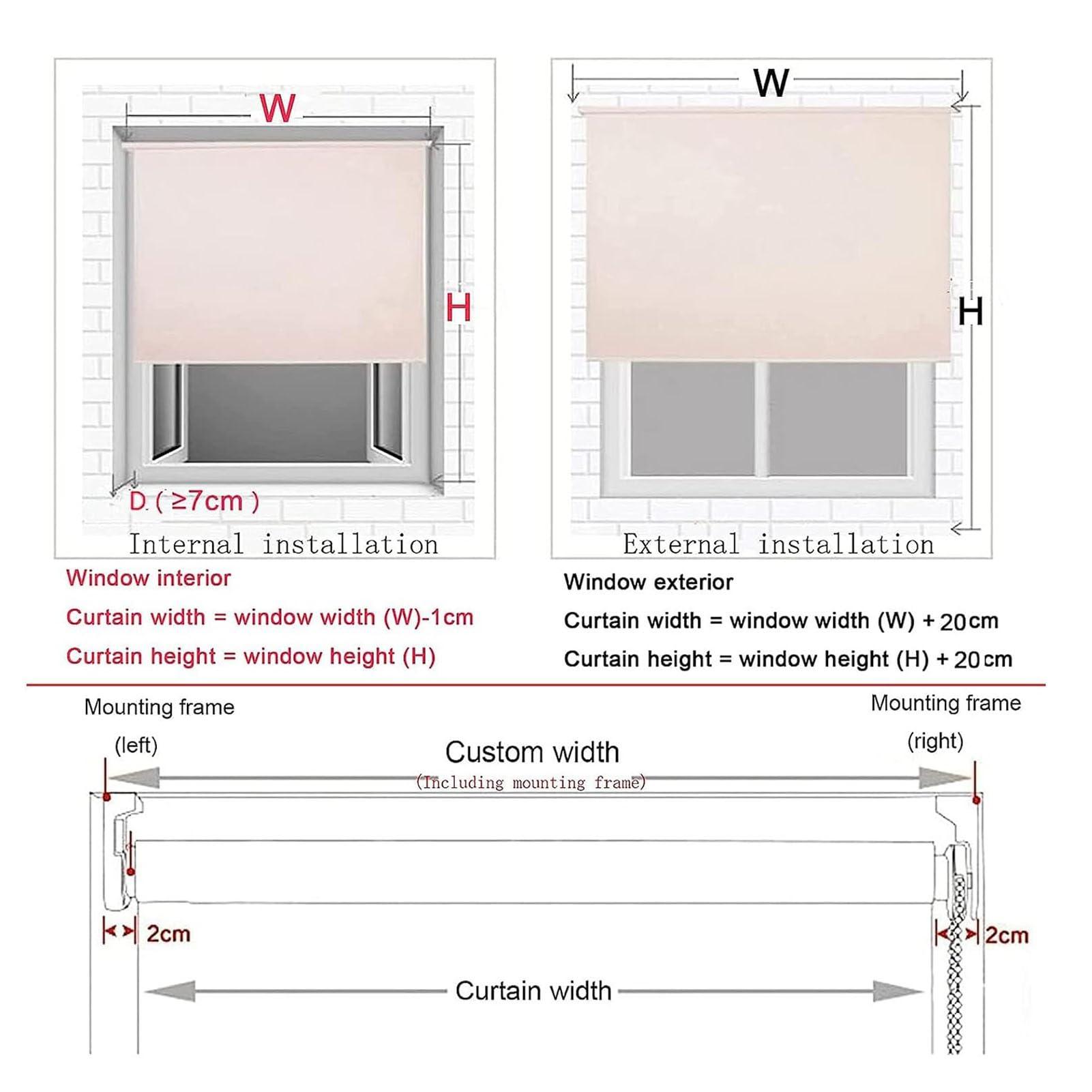HOFSSI Outdoor Clear Pvc Roller Blinds, Transparent Waterproof Roll Up Blinds, Rainproof Window Roller Shades, Plastic Windproof Curtains for Gazebo/patio/pergola Home Office Window Balcony ( Size : 70x120cm