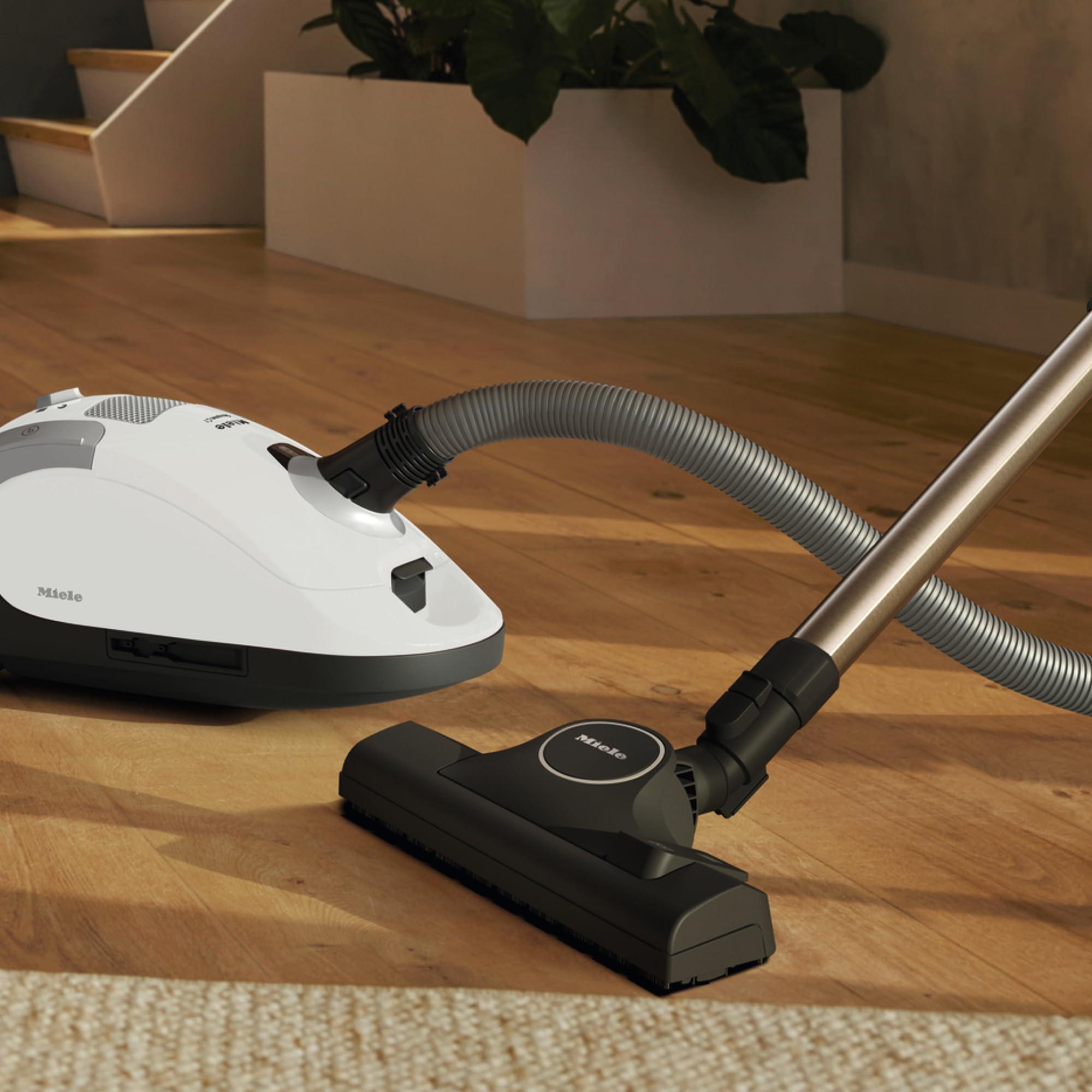 Miele Miele Compact C1 Pure Suction Bagged Canister Vacuum with High Suction Power Designed for Hard Floors and Low-Pile Carpet, in Lotus White