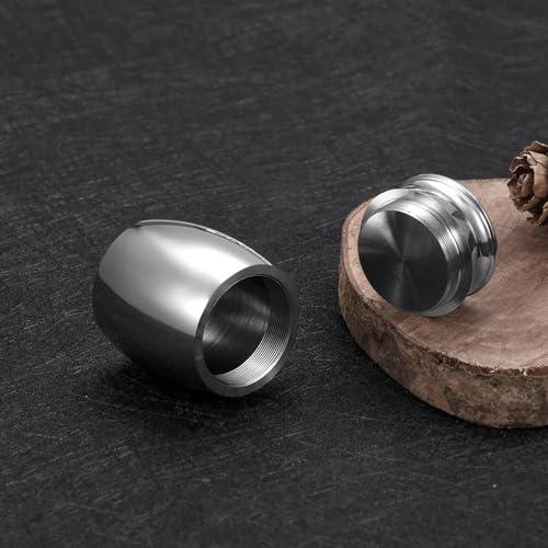 WEISUANSZ WEISUANSZ Coffee Urns Plant Vases Stainless Steel Angel Wings Charm Small Ashes Urn Screw Cap Seal Can Be Opened Ash Box 30x40mm,2