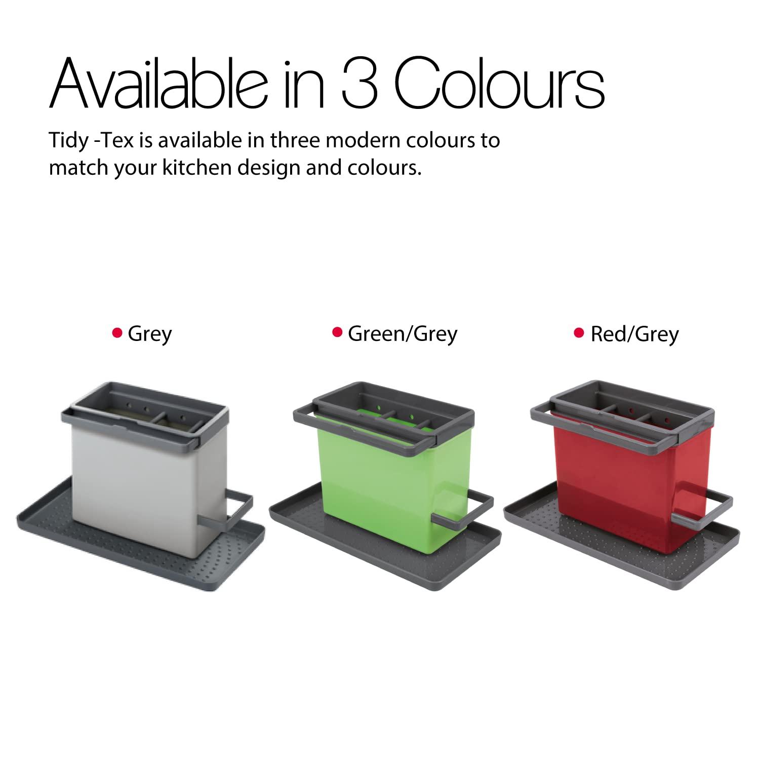 Metaltex USA Metaltex Sink Tidy, Plastic -ABS, Red/Grey, 24 x 13 x 14 cm