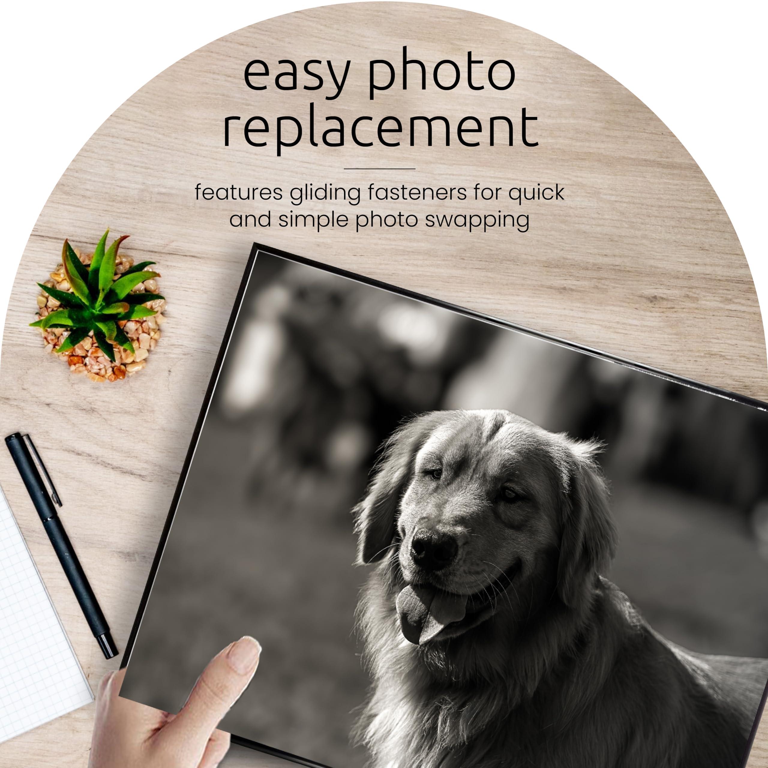 Kiera Grace Kiera Grace Uptown Aluminum Hanging Poster Frame, Sleek Picture Frame with Glass Cover, Perfect for Pictures, Photos, and Art Prints, Matte Black, 11.25\" x 14.25\"