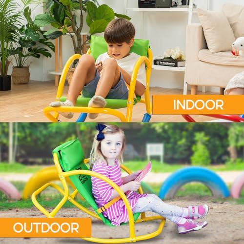 PLATPORTS PLATPORTS Kids Sensory Autism Spinning Chair - Rocking Seesaw Chair for Kids - Sensory Seat for Kids - Toddlers 3-5