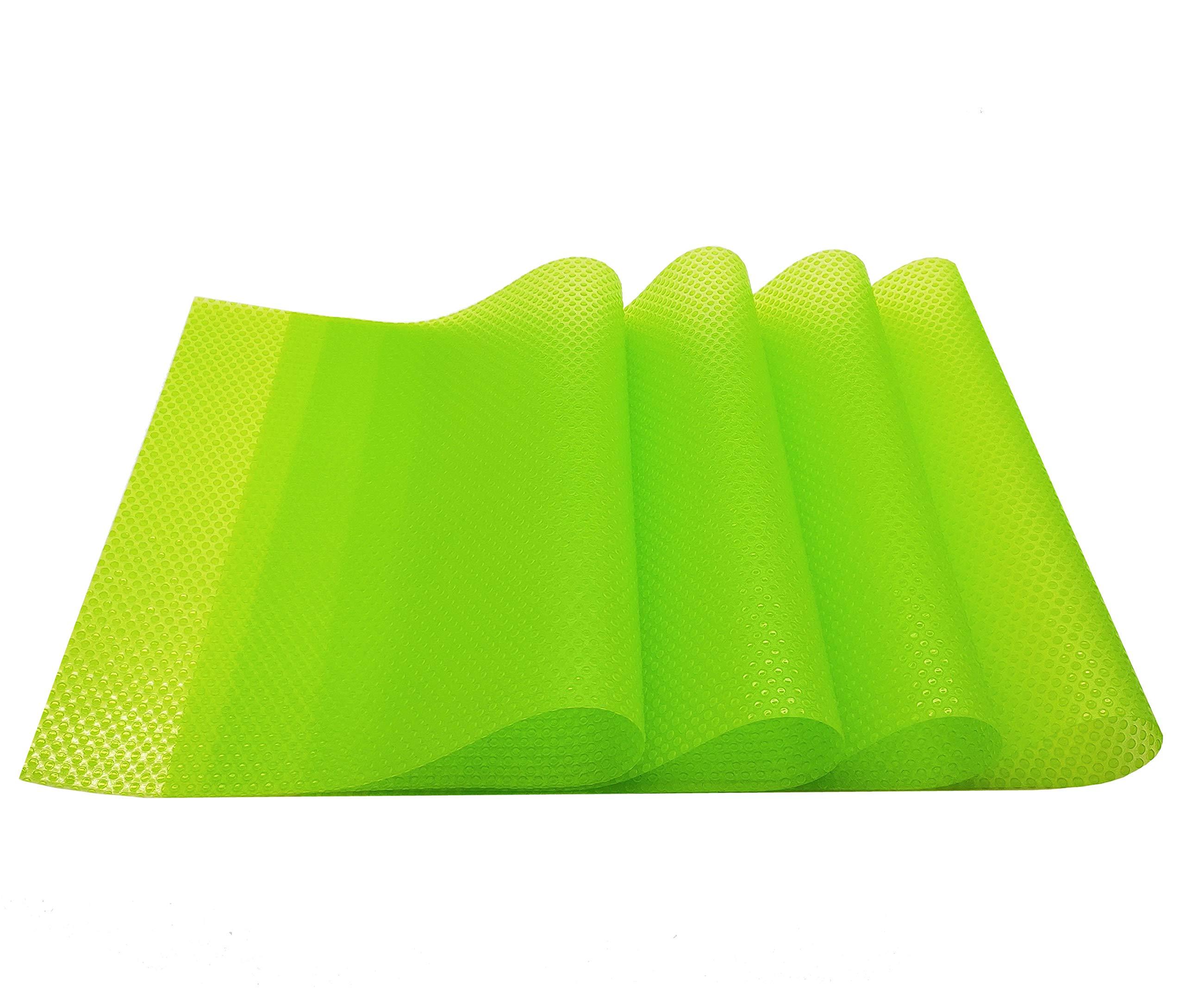 Cafurty Cafurty 4 Pcs Refrigerator Mats, Fridge Mats Can Be Cut Refrigerator Pads Fridge Pads Vegetable Fruits Fresh Pad Drawer Table Placemats Cabinet Protective Pads Shelves Drawer Mats - Green