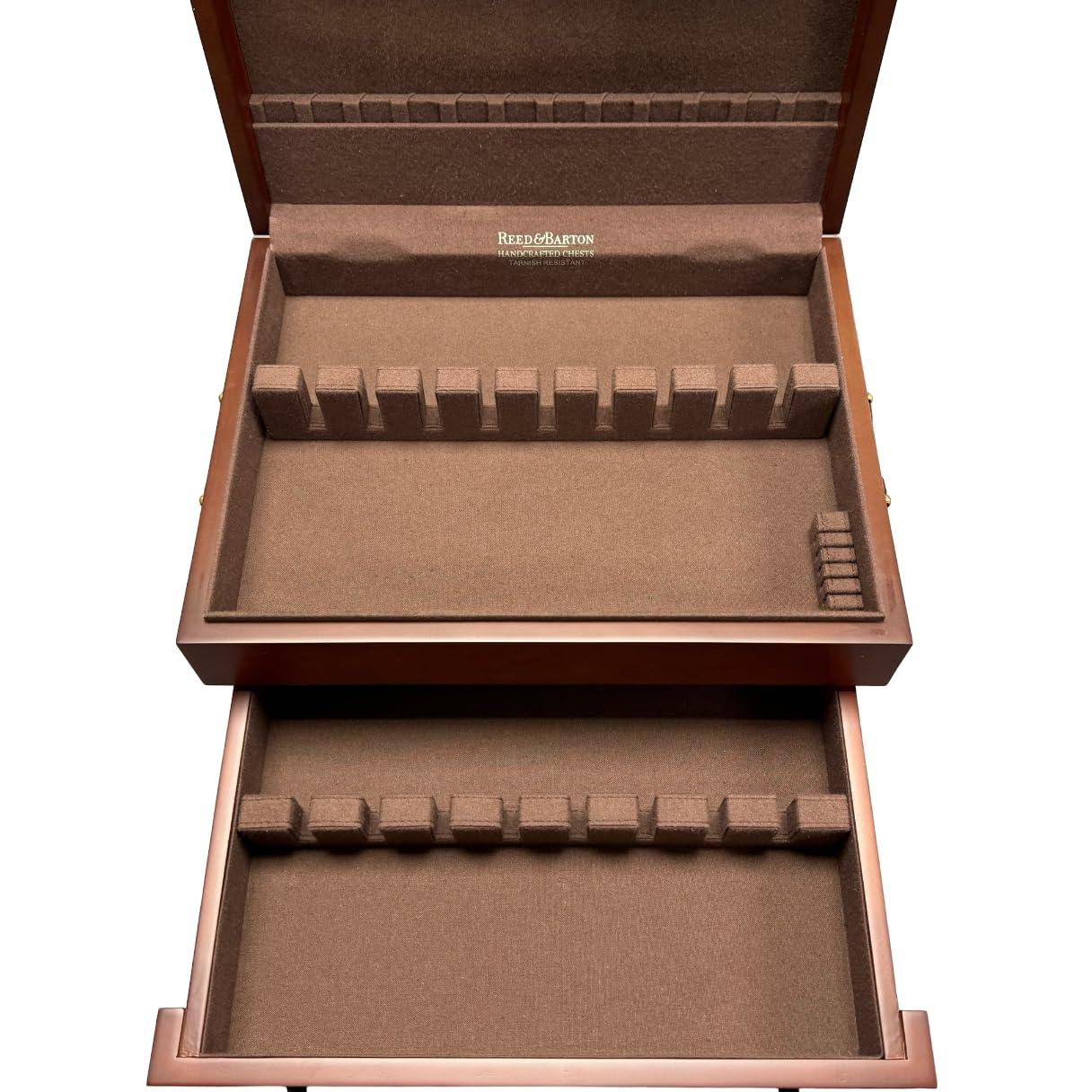 Reed & Barton Reed & Barton 43M Bristol Grande Mahogany Flatware Chest,Brown