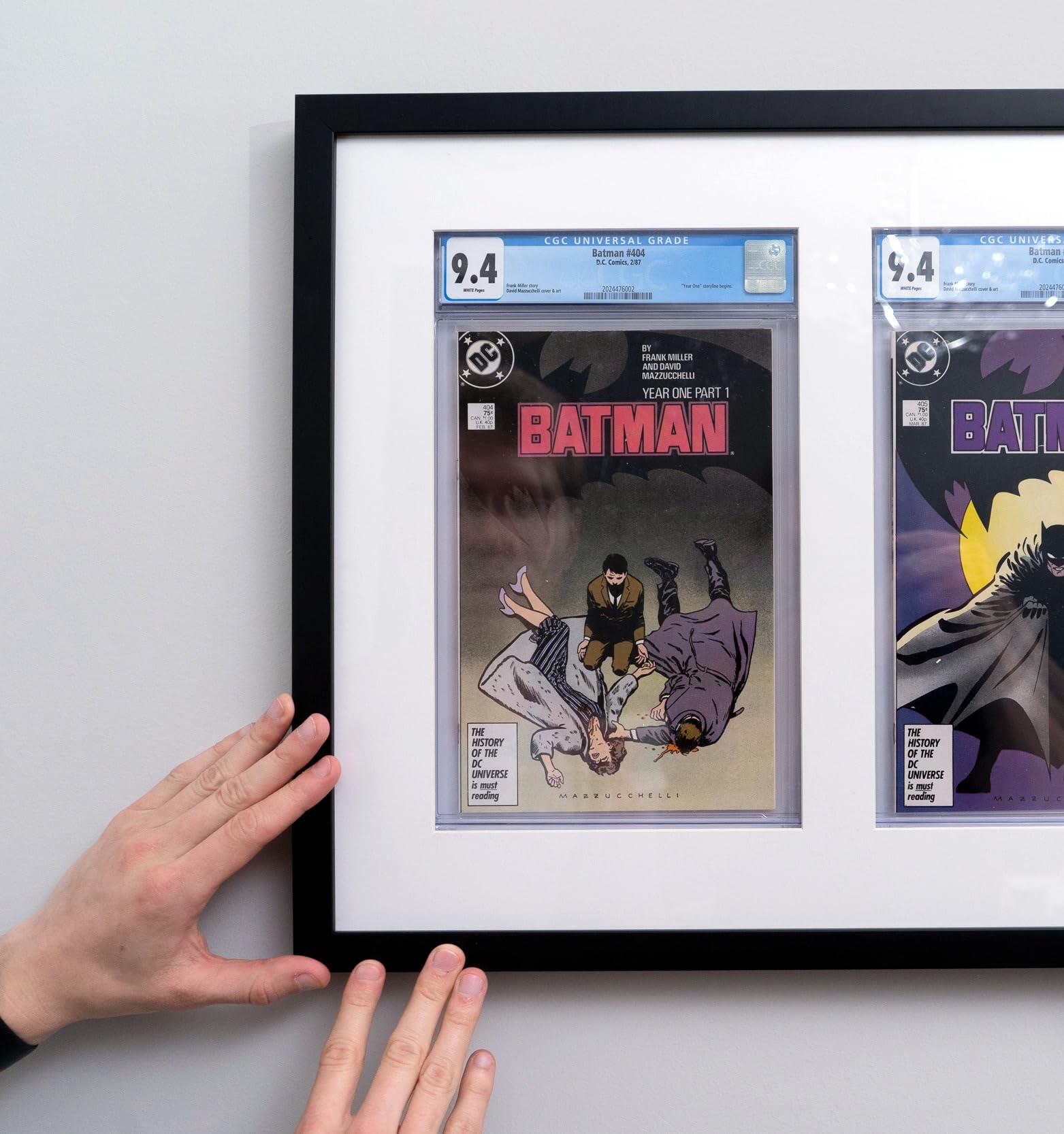 CustomPictureFrames.com 27x26 Frame Black Real Wood Picture Frame Width 0.75 Inches | Interior Frame Depth 0.5 Inches | Noir Classique Mid Century Photo Frame Complete with UV Acrylic, Foam Board Backing & Hanging Hardware