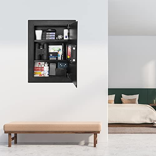 BARSKA Barska Biometric Fingerprint Security Wall Safe 0.52 Cubic Ft