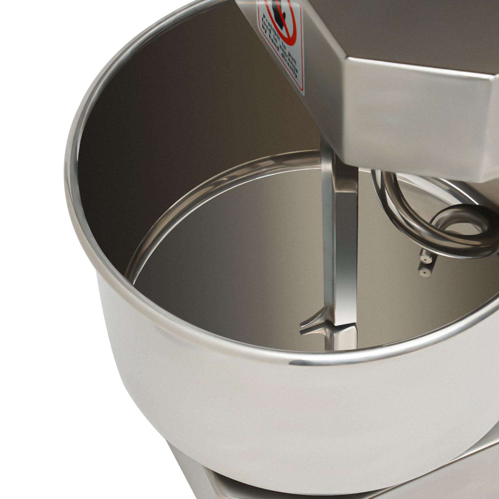 QUSKLISU Commercial Food Mixer, 2 Speeds Electric Intelligent Mixer 12Qt Pizza Dough Machine 750W Flour Mixer Kitchen Kneading Machine for Domestic Commercial