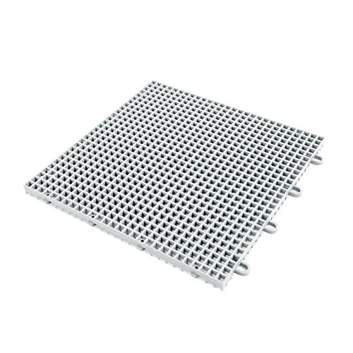 IncStores IncStores 5/8 Inch Thick Outdoor Basketball Court Flooring | Build The Ultimate Space for Basketball, Tennis, and More with Weatherproof Plastic Floor Tiles | Graphite, 1 Tile