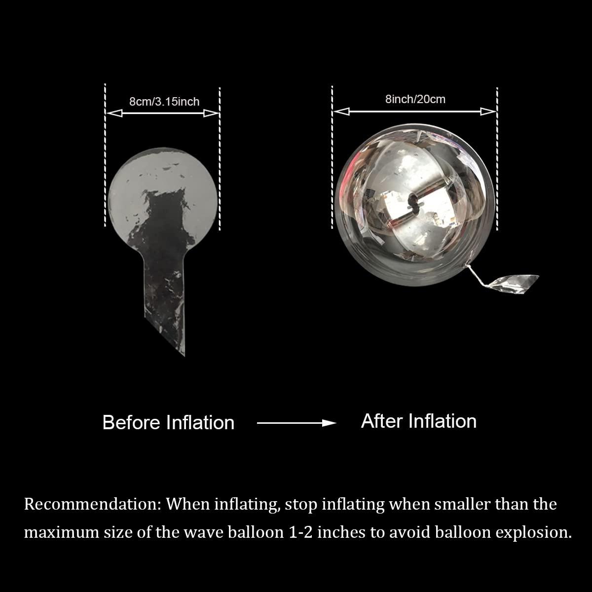 RUIFAR 8 Inch Clear Bubble Balloons, Mini Bobo Balloon Transparent Round Balloon for Christmas Wedding Birthday Party Decorations Supplies (100pcs)