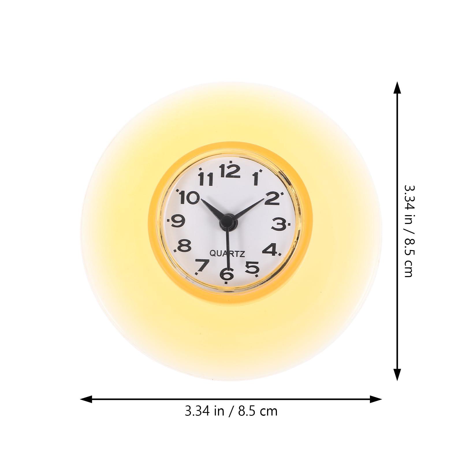 Luxshiny Luxshiny Bathroom Clock Cup Shower Clock for Kitchen and Bathroom Mirror Easy to Install No Battery Included