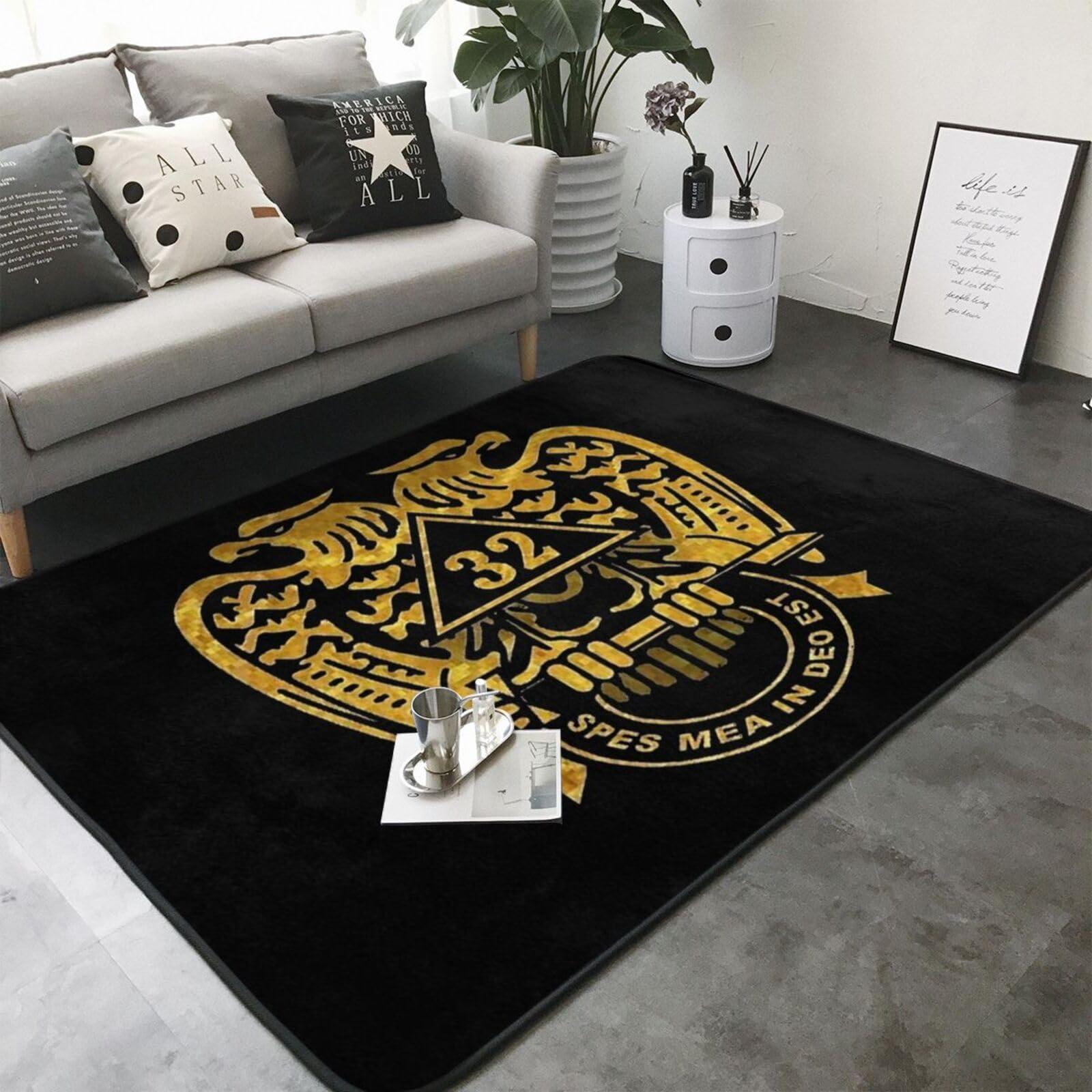 zaclay Masonic Series 32nd Degree Masonic Area Rugs Living Room Bedroom Kitchen Carpet Floor Mats Home Decor 80 X 58 Inch