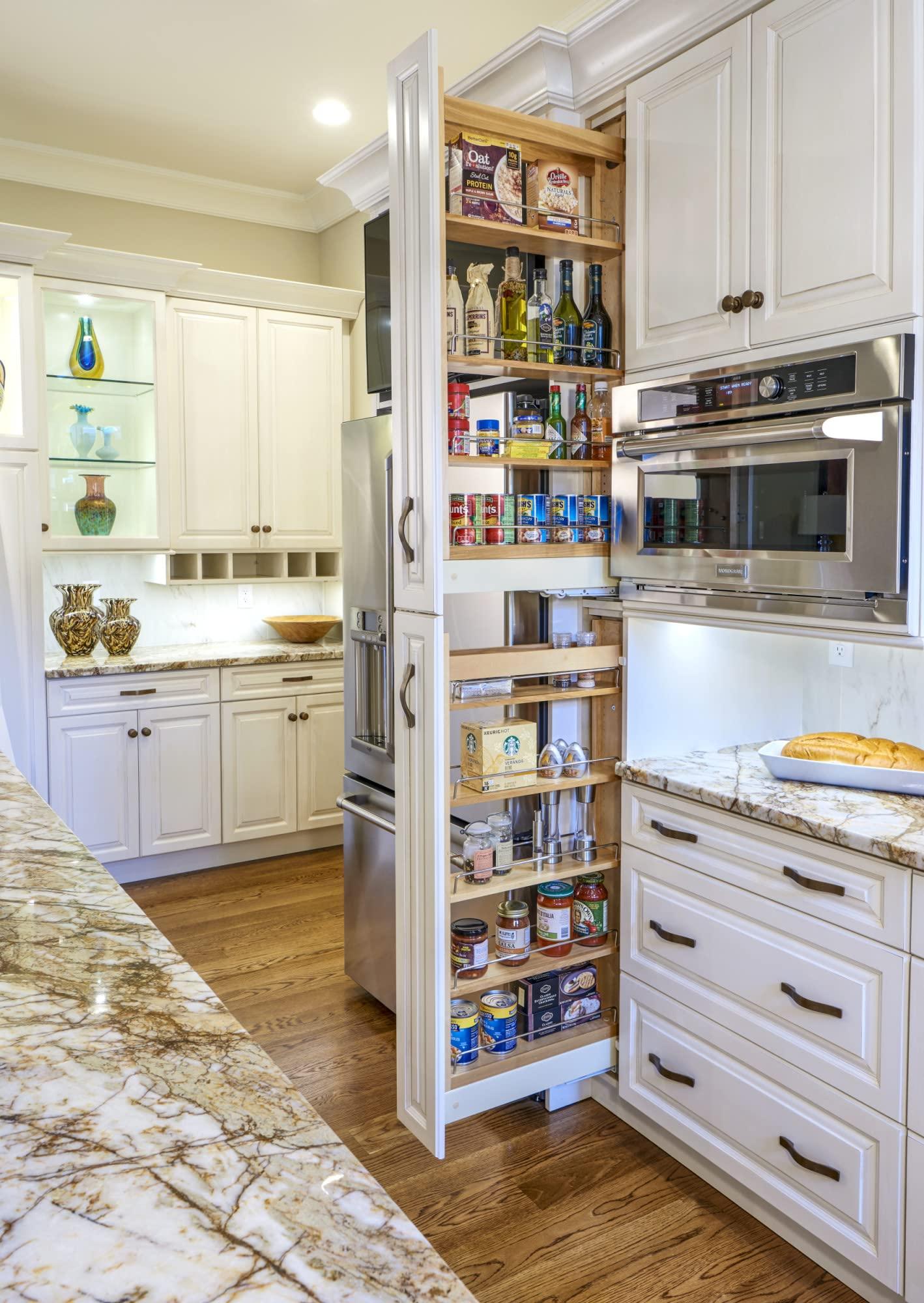 Rev-A-Shelf Rev-A-Shelf Wood Tall Cabinet Pull Out Pantry Organizer w/Soft Close