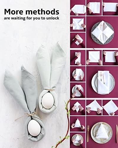 Carosoffe Christmas Cloth Napkins Set of 8, Winter White Snowflake Gray Merry Christmas Dinner Napkins Cloth Washable, Cocktail Napkins Reusable for Wedding, Party, Birthday (20\"x20\")