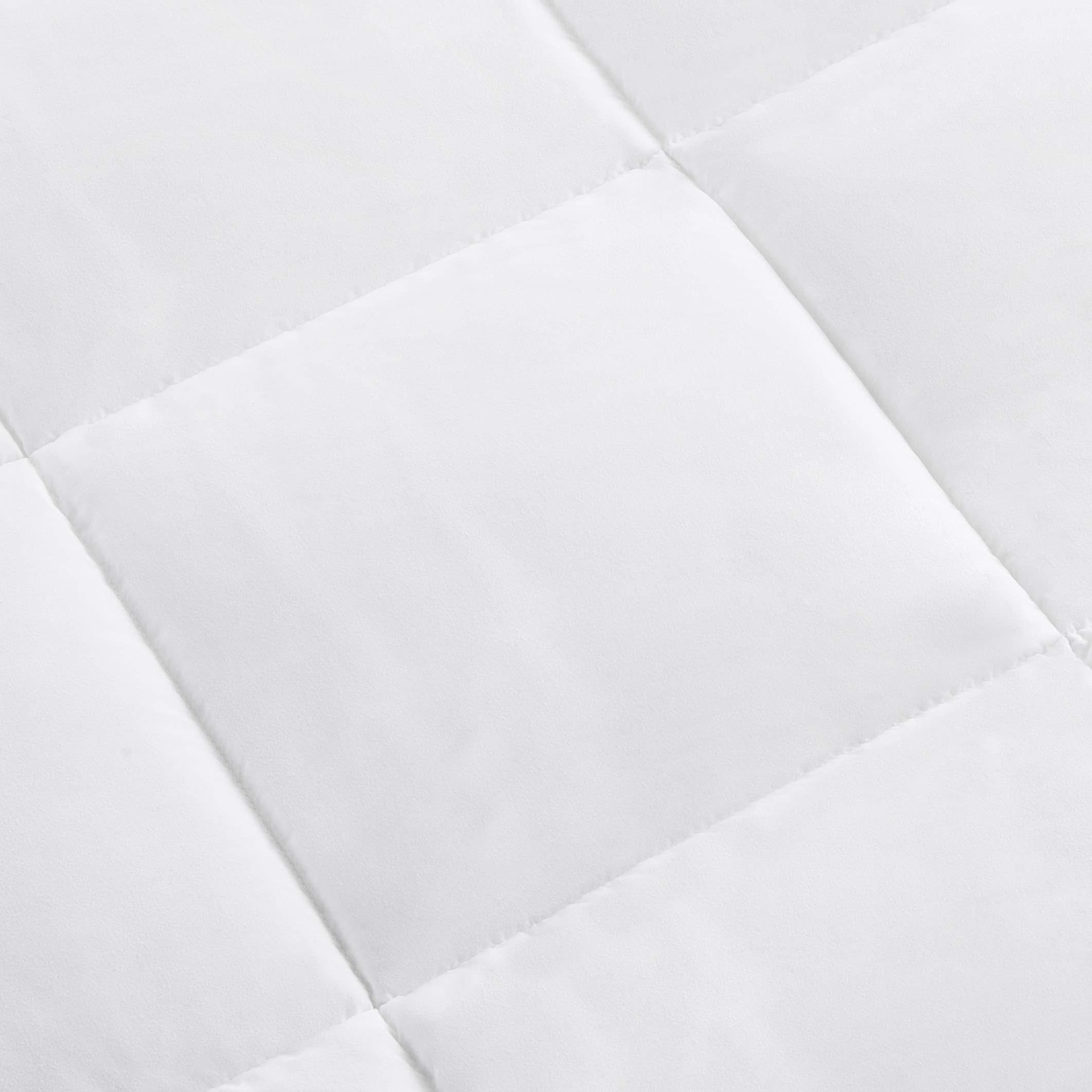LinenEra Down Alternative Bedding Comforter Full (90\'\' x 90\'\') Duvet Insert White 600 GSM 100% Cotton All Season