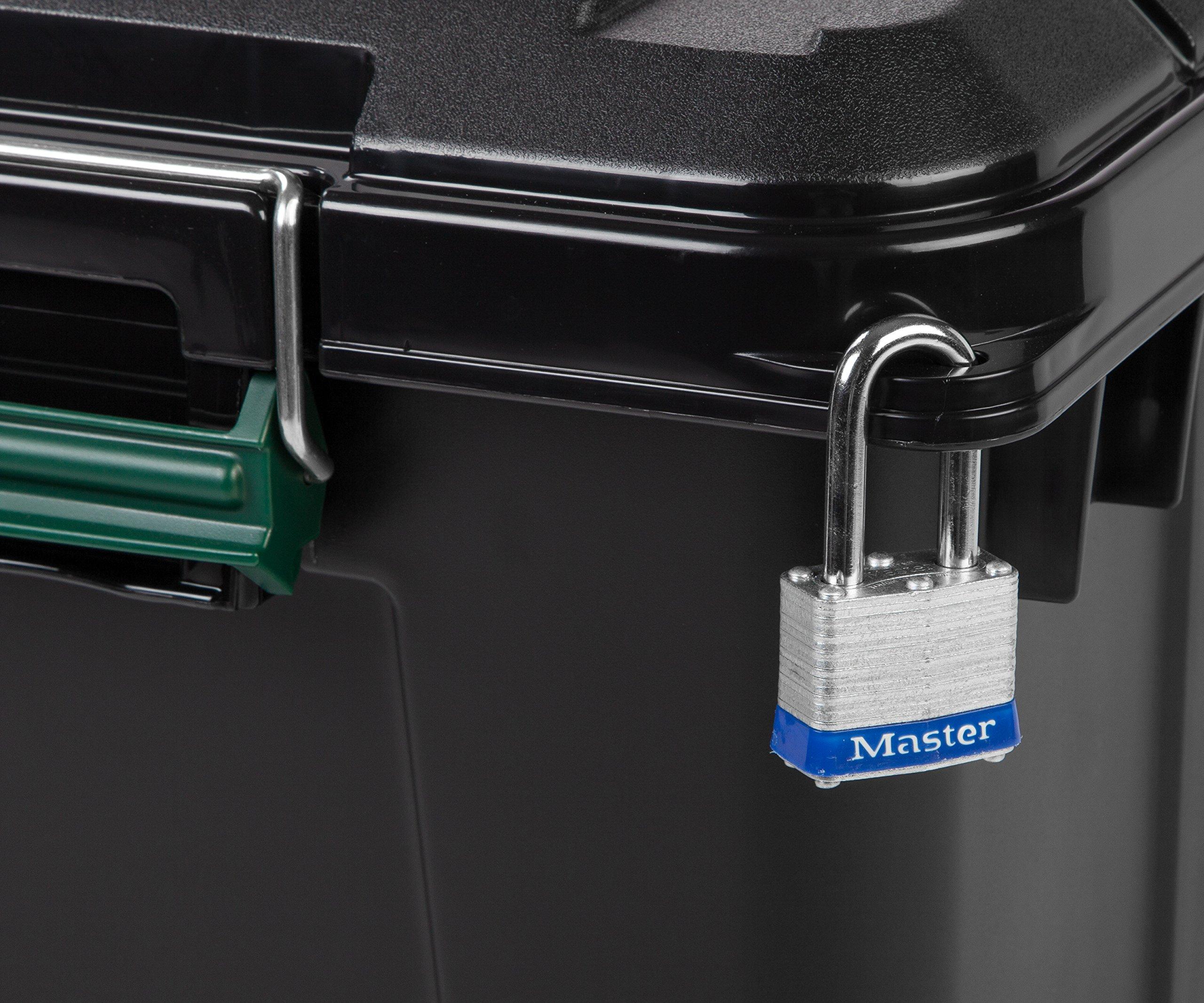 IRIS USA Remington 21 Gallon Loackable WEATHERTIGHT Storage Totes with Lids, Heavy-Duty Durable Stackable Containers, Green Lid, Large Garage Organizing Bins, Rugged Sturdy Equipment Utility Tool Box