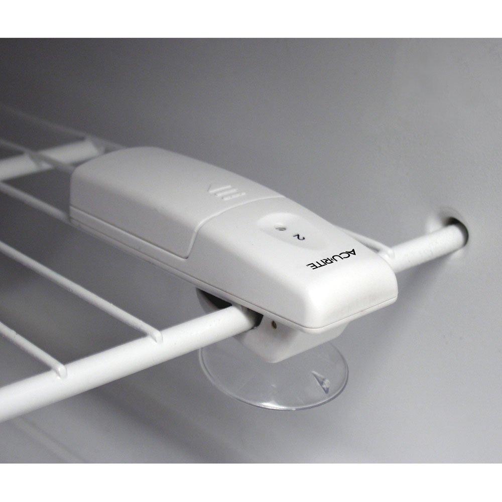 AcuRite AcuRite Digital Wireless Fridge and Freezer Thermometer with Alarm and Max/Min Temperature for Home ,LCD Display, Restaurants (00986M), 0.6, White