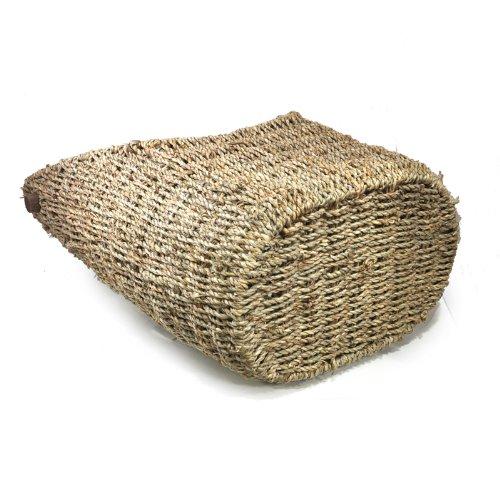 The Lucky Clover Trading The Lucky Clover Trading Seagrass Decorative Wood Handle Basket, Natural