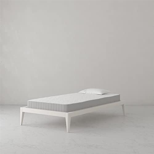 Signature Sleep Signature Sleep,Polyester Tranquility 6 Inch 2-Sided Flippable Bonnell Spring Coil Mattress, Twin Size,Medium GreenGuard Gold Certified,White